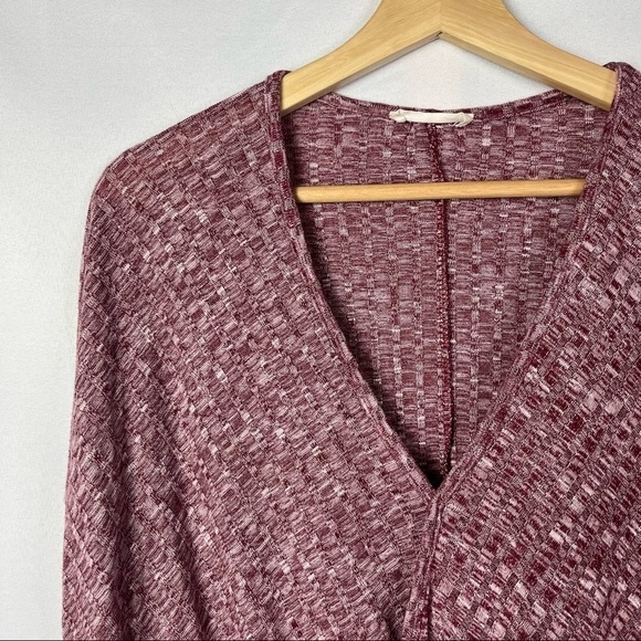 Boutique R2D Red Faux Wrap Front Long Sleeve Blouse S - Picture 3 of 4